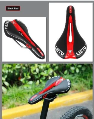 Sillines de bicicleta de ciclismo MTB carretera ciclismo sillín asiento cuero PU bicicleta cómoda Foto 1 de 4