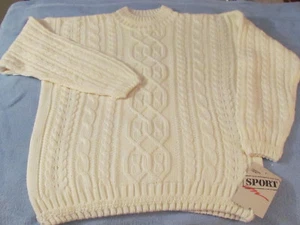Carriage Court Sport Women's White Knitted Sweater; Size: L (14-16); New! - Picture 1 of 7