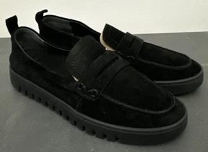Vionic Uptown Hybrid Penny Loafer 8.5M Black Suede Slip On Orthotic Comfort - Picture 1 of 8