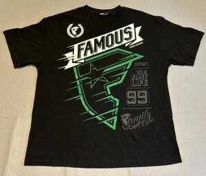 Famous Stars and Straps Family The Fast Life 99 T-Shirt Black/Green Two Sided XL - Picture 1 of 12