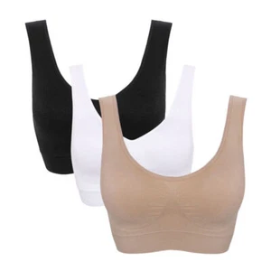 3 Pack Wireless Plus Size Bra (Set of 3) M-5XL - Picture 1 of 33