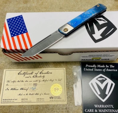 Medford Gentleman Jack GJ-2 Ti 3.1" S45VN TANTO GALAXY CON CEPILLADO NUEVO Foto 1 de 4