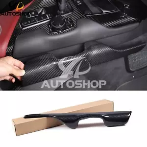 For 2020-2023 GR Supra Center Console Side Panel Real Carbon Fiber Trim Cover x1 - Foto 1 di 10