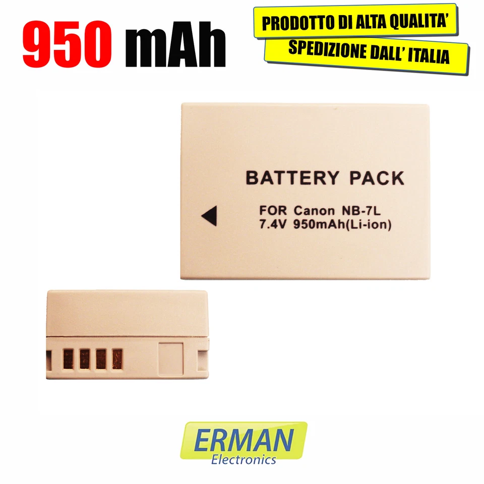 ITAL CELL BATTERIA PER CANON NB-7L 7,4V 950MAH