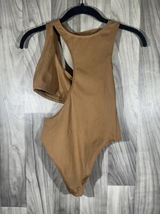 Bandier Le Ore Cutout Bodysuit XXS Topaz Brown - Picture 1 of 3