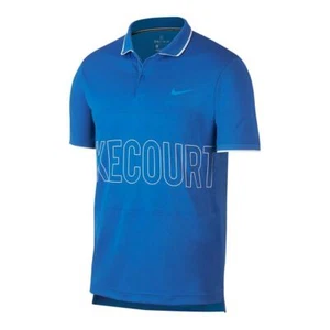 Nike Men's Court Dry Graphics Tennis Polo 939162-403 - Picture 1 of 2