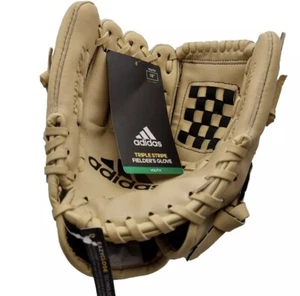 ADIDAS Baseball Glove Youth Mitt 10" Triple Stripe Fielder's Left Hand Throw LHT - Picture 1 of 13