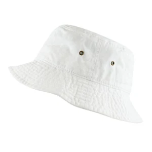 Bucket Hat - Kids Washed Cotton Travel Bucket Packable Hat K1500 T1500 - Picture 1 of 53
