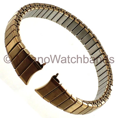 10mm Town and Country Ladies Expansion Stainless Steel Gold Tone  Watch Band - Image 1 of 4