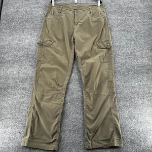 Kuhl Pants Womens 14 Green Vintage Patinadye Cotton Nylon Cargo Roll Tab Outdoor - Picture 1 of 20