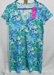 Vestido Lilly Pulitzer Etta Cuello en V Multi Via Parigi Mediano Nuevo con Etiquetas - Imagen 1 de 5