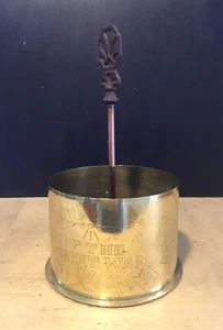 WWI TRENCH ART SHELL CASE STAND PERONNE FRANCE 1914 - 1919 - Picture 1 of 15
