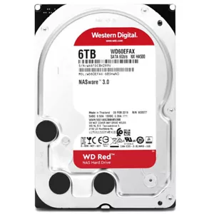 Western Digital 6TB WD60EFAX 5400 RPM SATA 6Gbs 3.5" Internal NAS Hard Drive - Picture 1 of 6