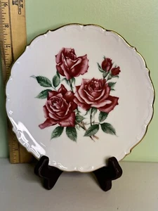 Schumann Arzberg Bavaria Germany Rose Porcelain Plate 7 3/4 inch 1886 - Picture 1 of 4