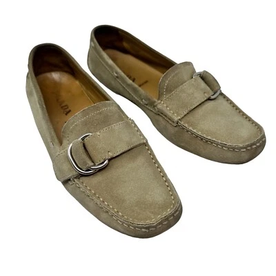 Mocasín de conducción Prada MOCASÍN BEIGE GAMUZA para mujer 36,5 SUELA DE GOMA 1D 3711 Foto 1 de 4