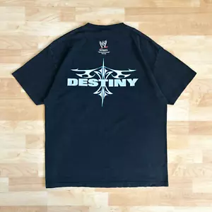 Vintage Y2K WWE Randy Orton RKO Destiny T-Shirt XL Wrestling Faded Black Tribal - Picture 1 of 9