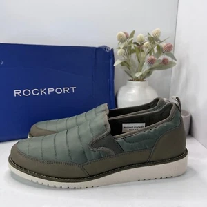 Rockport Axelrod Quilted Slip On Shoes Olive Green CI6928 Men 11 M NWB - Picture 1 of 9