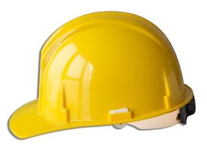 Elmetto caschetto casco da lavoro cantiere muratore giallo in ABS