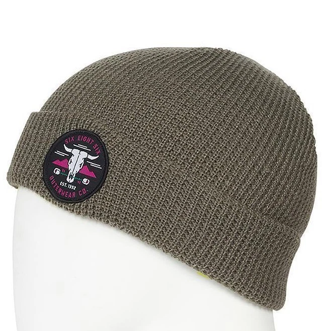 NWT WOMENS 686 REBEL KNIT BEANIE $24 O/S Charcoal/Grey six eight six patch - Image 1 of 1