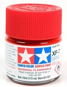 TAMIYA COLORE ACRILICO ml10 FLAT RED XF7 - Imagen 1 de 1