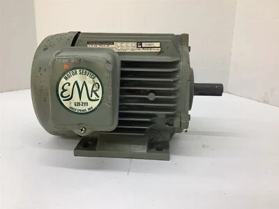 Motor de CA Hitachi D148070 0,75 kW 200 V 3470 rpm 2 P 3 Ph 60 Hz Foto 1 de 4