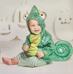 Halloween Kostüm Baby grüne Eidechse Chamäleon Verkleiden Party Fotoshooting 0-6M - Bild 1 von 6