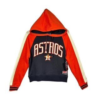 New Era Navy Houston Astros Cooperstown Collection Cropped Raglan Hoodie Size S - Picture 1 of 10
