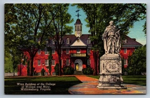 Linen Posted Wren Building College William and Mary Williamsburg Virginia 1942 - Picture 1 of 2