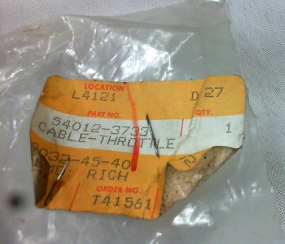 KAWASAKI JET SKI TS650 NOS PARTS THROTTLE CABLE 54012-3733 VINTAGE KAWASKI - Image 1 of 3