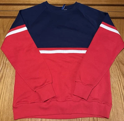 Suéter de hombre H&M cuello redondo rojo blanco azul talla mediana Foto 1 de 4