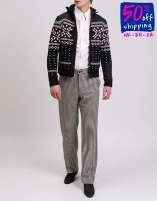 RRP€808 AZTECH MOUNTAIN Wool Jacquard Jacket Size XXXS Fair Isle Full Zip Hooded - Image 1 of 4