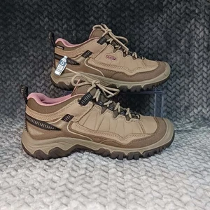 Keen Ladies Targhee IV Waterproof Hiking Shoes Brindle Nostalgia Rose Sz 7.5 - Picture 1 of 12