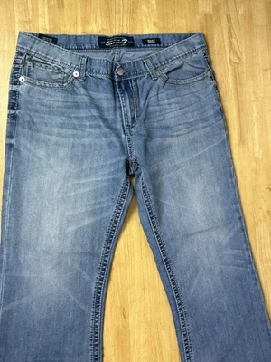 Pantalones de mezclilla Seven7 para hombre 38x30 azul bota ajuste punto grueso Foto 1 de 4