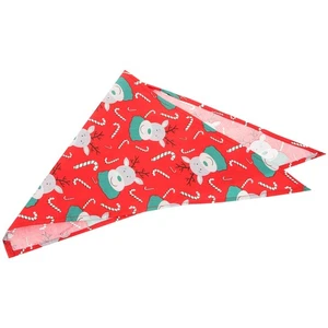 Christmas Pet Scarf Dog Scarf Dog Cat Holiday Triangle Bib Pet Handkerchief - Picture 1 of 12