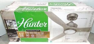 DC MOTOR Hunter Park View 52 LED Park View 52" 3 Blade Indoor LED Ceiling Silver