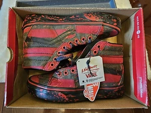 Vans House Of Terror Nightmare On Elm Street Freddy Krueger 3.5M/5W Sk8 Hi NEW - Picture 1 of 16