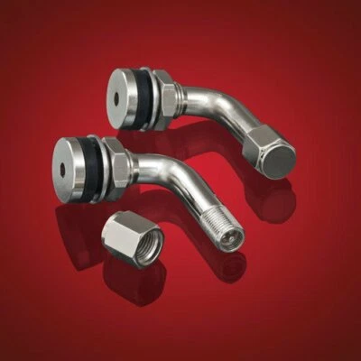 Honda GL1500/GL1800 Goldwing GL 1500/1800 Gold Wing (x2) 90° Metal Valve Stems - Image 1 of 2