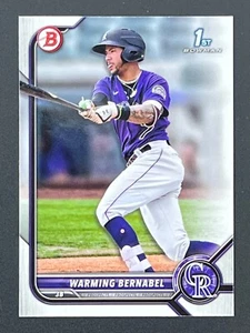 WARMING BERNABEL 2022 Bowman 1st Bowman Paper BP-46 Colorado Rockies - Picture 1 of 2