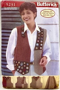 1997 Butterick Sewing Pattern 5231 Womens Appliqued Vest & Skirt Size 6-24 16958 - Bild 1 von 2