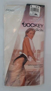 New Vtg 1992 Women's Cream Jockey For Her French Cut High Cut Cotton Briefs Sz 4 - Picture 1 of 7