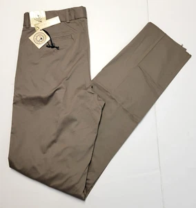 Nuevo CHARLESTON CAQUIS Pantalones Informales Para Hombre 34 Sin Dobladillo Marrón Algodón Nuevo con Etiquetas - Imagen 1 de 6