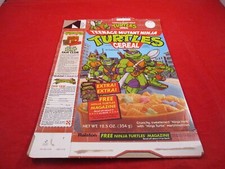 Teenage Mutant Ninja Turtles Cereal EMPTY Realston Cereal Box Magazine Promo