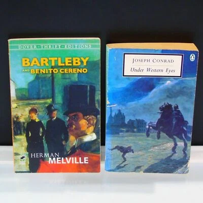 Benito Cereno by H Melvil Under Western Eyes by J Conrad Bartleby 2 Books Lot  - Imagem 1 de 4