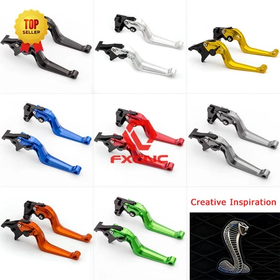 FOR HYOSUNG GT650R 2006 07-2016 FXCNC 3D Short Camber Rhombus Brake Clutch Lever - Image 1 of 4