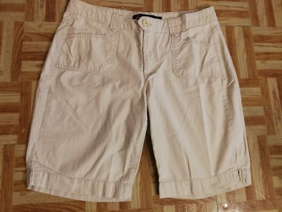 Pantalones Cortos Gloria Vanderbilt Mujer 8 Marrón Tostado Bermudas Caqui Chino Bolsillos Informales Foto 1 de 4