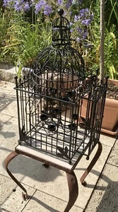 Vogelkäfig,schwarz, XL, 60 X28x28 cm Loft, Garten, BalkonLoggia ,massiv,edel - Bild 1 von 7