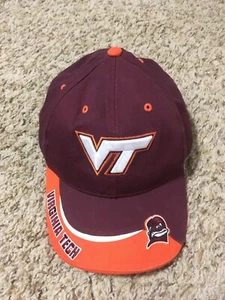 Virginia Tech Hokies NCAA Strap Back VT Hat Virginia Tech Hat Cap Hokies Hat - Picture 1 of 9