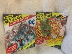 Crayola Art with Edge Illustrator's Cut DC/Jurassic Coloring Books & Posters New - Picture 1 of 5