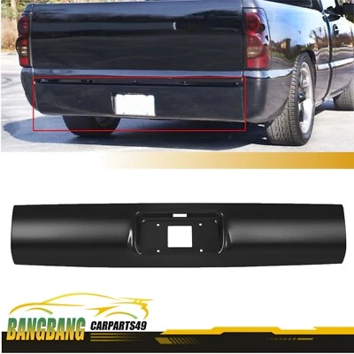 Rear Bumper Roll Pan w/License Plate For 1994-2003 95 S10 Sonoma GMC Fleetside - Image 1 of 4