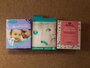 Breastmilk Storage Bags New Lansinoh Mothercare Boots 60 pre-sterilised bags